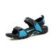 IJNHYTG Sandal Outdoor Men Sandals， Summer Men Shoes Casual Shoes ，Breathable Beach Sandals Masculinos Plus Size 35-46 (Color : Black blue, Size : 7.5)