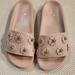 Kate Spade Shoes | Kate Spade Rose Smoke Spring Flower Embellished Slides Size 7 Nwot | Color: Gold/Pink | Size: 7