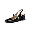 Chunky Mary Janes Heels for Women Shoes Dressy Casual, Dress Shoes for Women Block Heels Closed Toe Mary Jane Pumps (Black,8)