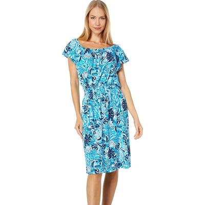 Lilly Pulitzer Dresses | Lilly Pulitzer Clarette Knit Dress Xl Extra Large Blues | Color: Blue | Size: Xl
