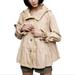 Anthropologie Jackets & Coats | Anthropologie Tiered Tie Jacket Tan Tiered Oversized Spring Tan | Color: Cream/Tan | Size: M