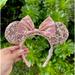 Disney Accessories | Disney Parks Rose Gold Sequin Minnie Mouse Ears Headband | Color: Gold | Size: Os