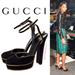 Gucci Shoes | Authentic Gucci Milan Runway Black Suede High Heels | Color: Black/Gold | Size: 39eu