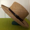 Disney Accessories | Disney's Animal Kingdom Fedora Panama Hat Tan Straw Brown Leather Trim 2000s | Color: Brown/Tan | Size: Os