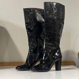 Coach Shoes | Coach Patent Leather Boots Size 8.5 | Color: Black | Size: 8.5