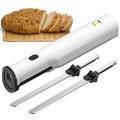 Cordless Rechargeable Electric Carving Knife - Effortlessly Carve Meats, Poultry, and Bread - Trigger Release for Convenience - Includes 2 Stainless Steel Blades