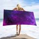 ducanll Purple Quick Dry Beach Towel Set of 2, Mysterious Art Galaxy Large Sand Free Pool Beach Towels, Lightweight and Absorbent Pool Beach Accessories