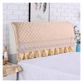 Bed Headboard Cover Bedside Cover Embroidery Bed Head Cover Bed Back Dust Protector Stretch All-inclusive Headboard Cover for King Double Bed (Color : B, Size : W220 x H65cm)