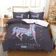 Sagittarius Fashionable 3D Printed Bedding Set, Soft Microfiber Quilt Covers,Constellation Galaxy Celestial Stylish Bedding for Adults With Zipper Closure Pillowcases,for Birthday Gift Double（200x20