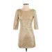 Love Tease Cocktail Dress: Gold Dresses - Women's Size Small