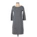 Gap Casual Dress - Shift: Gray Stripes Dresses - Women's Size X-Small