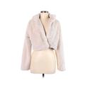 Fashion Nova Faux Fur Jacket: Ivory Jackets & Outerwear - Women's Size Medium