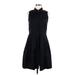Theory Casual Dress - Shirtdress: Black Dresses - Women's Size 8