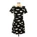 French Connection Casual Dress - Shift: Black Print Dresses - Women's Size 8