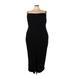 City Chic Casual Dress - Bodycon: Black Solid Dresses - Women's Size 20 Plus