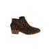 Gianni Bini Ankle Boots: Brown Animal Print Shoes - Women's Size 6 1/2