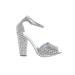 Giuseppe Zanotti Heels: Silver Shoes - Women's Size 37