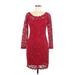 Jump Apparel Casual Dress: Burgundy Dresses - Women's Size Medium