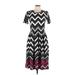 Lularoe Casual Dress - Midi: Black Graphic Dresses - Women's Size Large