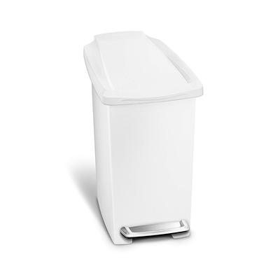 Rectangular 10 Liter / 2.6 Gallon Compact Slim Bathroom or Office Step Trash Can