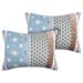 Greenland Home Fashions Thalia 100% Cotton, Vevlet-Embellished Pillow Shams (Set of 2)