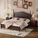 3-Pieces Bedroom Sets with Queen Size Wood Platform Bed and Two Nightstands,Sturdy Frame