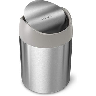 Stainless Steel 1.5 Liter / 0.4 Gallon Mini Countertop Trash Can