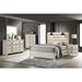 Edyth 5 Piece White LED Panel Bedroom Set