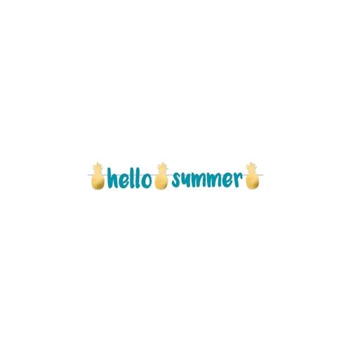 Ananas Party Girlande `Hello Summer`