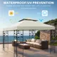 Couverture de remplacement pour gazebo à double niveau 3x3m 118 "x 118" pour cour parasol