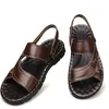 Männer Sommer Neue Leder Sandalen männer Casual Strand Schuhe Non-slip Hausschuhe Zwei Sandalen Männer Sandalen Leder männer Sandale Schuhe