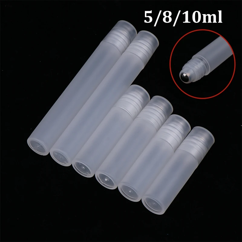 5/8/10 ml Leere Parfüm Rolle Roller Ball Flasche Auf Kunststoff Edelstahl Flüssigkeiten Öl Behälter Nachfüllbare flaschen Halter Image