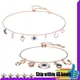 S925 Silber Augen klassischen Stil Original Halskette Armband Ohrringe Kristall Schmuck Set