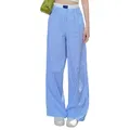 Pantalon large taille haute avec poches pour femme streetwear élastique à rayures mode