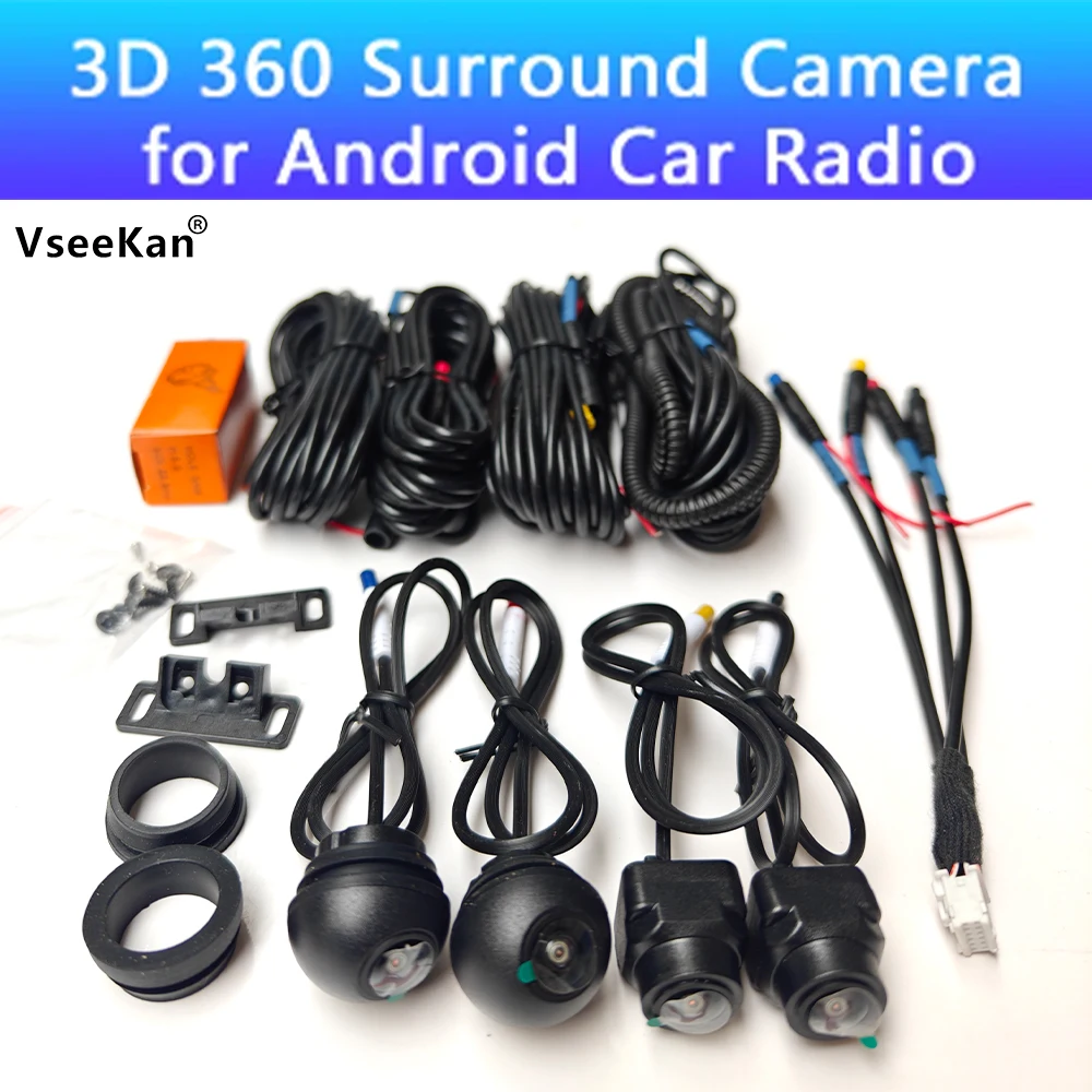 1080P 3D 360 Grad Kamera Parkplatz Surround View System Fahren mit Bird View Panorama System 4 Auto Recorder Kamera Image