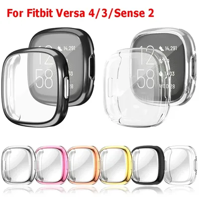 Gehäuse für Fitbit Versa 4 3 Fitbit Sense 2/Sense Schutzhülle für Fitbit Versa3/Versa4 Displays chutz folie