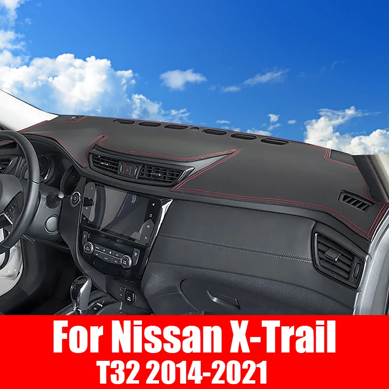 Copertura del cruscotto dell'auto evitare Pad leggero PU LeatherMat tappeti accessori per Nissan X-trail X trail T32 2014-2019 2020 2021