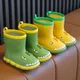 Olignon-ald-Bottes de pluie imperméables pour enfants chaussures de dinosaure de dessin animé pour