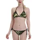 Maillot de bain camouflage vert camouflage militaire pour femmes ensemble bikini push-up sexy