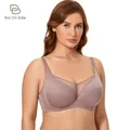 Soutien-gorge Push-Up en dentelle et maille transparente pour femme sous-vêtement à armatures sans