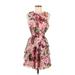 Express Cocktail Dress: Pink Floral Motif Dresses - Women's Size Medium