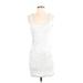 Arden B. Casual Dress - Bodycon: White Marled Dresses - New - Women's Size Small