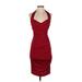 Nicole Miller Cocktail Dress - Bodycon: Burgundy Dresses - Women's Size 2