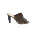 Enzo Angiolini Mule/Clog: Brown Snake Print Shoes - Women's Size 7