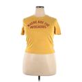 Fifth Sun Short Sleeve T-Shirt: Yellow Tops - Women's Size 2X-Large