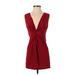 ADAM by Adam Lippes Casual Dress - Wrap: Burgundy Dresses - Women's Size 0