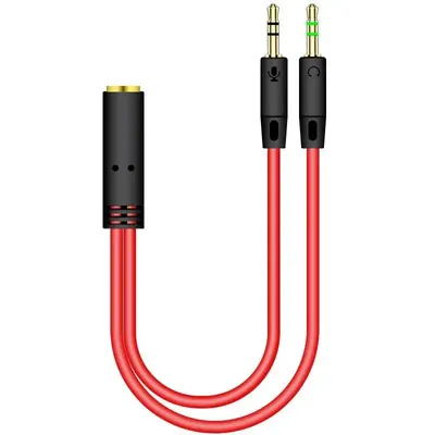 Y Splitter Cable 3.5mm 2 in 1 Male To Female AUX Audio Cable MP3 MP4 Stereo Plug Adapter Jack For