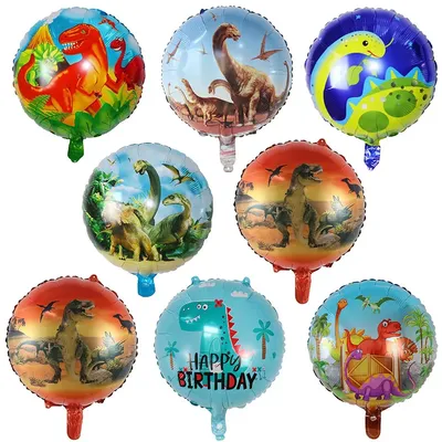 10pcs 18Inch Dinosaur Foil Helium Balloons Animal Theme Party Decoration Kids Toys Birthday Baby