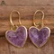 Heart Amethsyts Labradorite Dangle Earrings For Women Boho Luxury Fashion Natural Stones Earring Designer Jewelery Bijoux