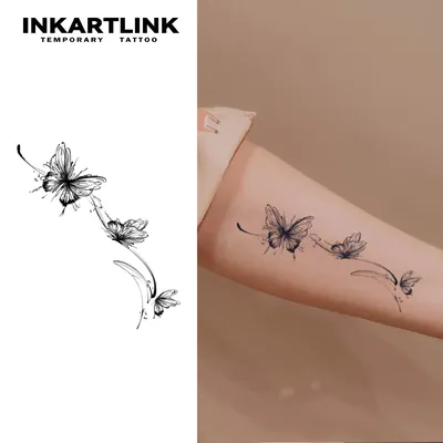 Butterfly temporary tattoo sticker, waterproof magic tattoo, lasts to 15 days fake tattoo, semi permanent tattoo